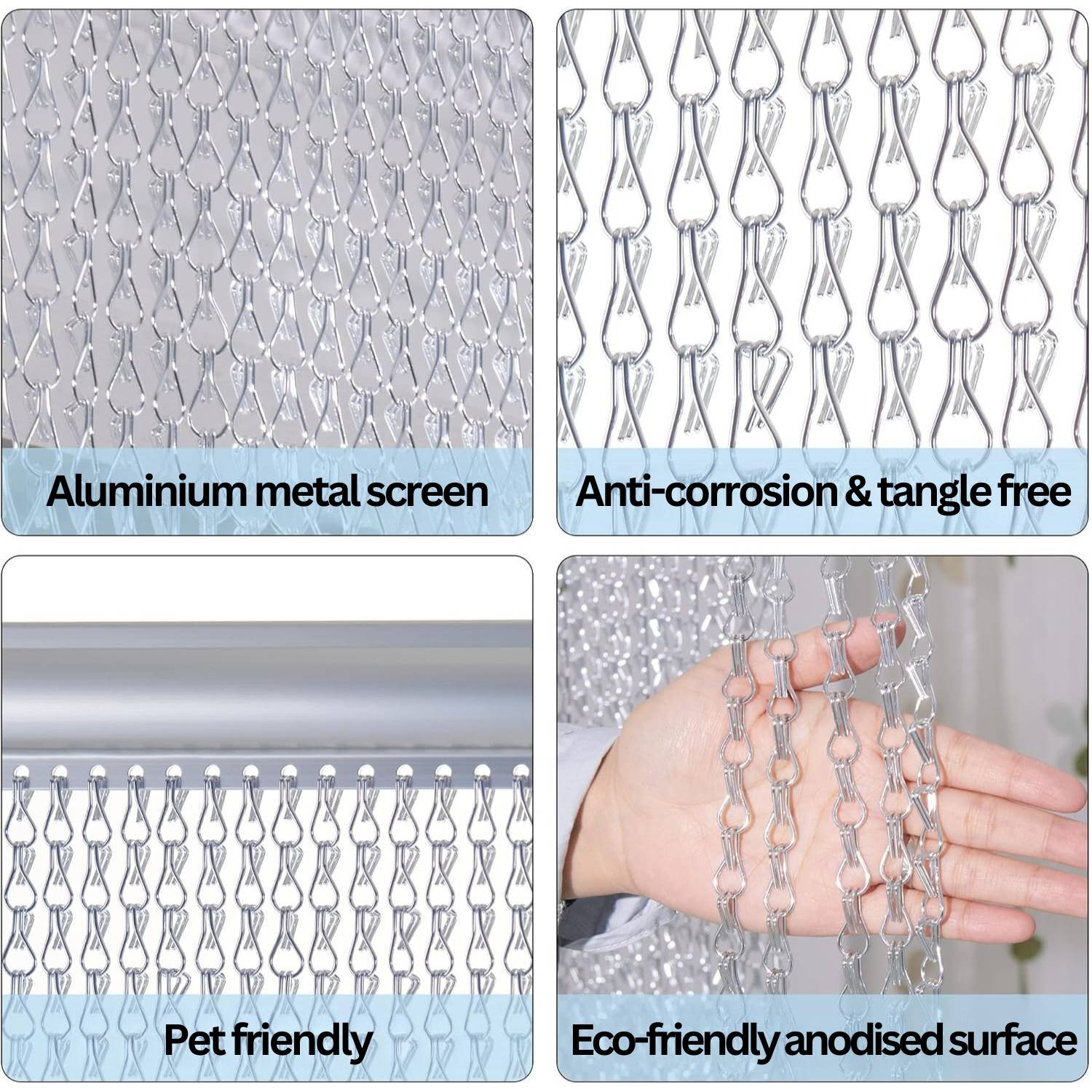 Chain Mail Curtains - Black: image 4